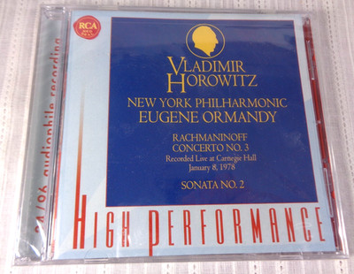 Horowitz CD Ormandy Rachmaninoff Concerto 3 D Minor & Sonata 2 B Flat Minor New!