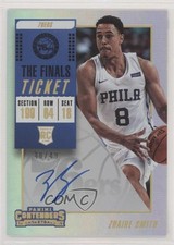 2018-19 Panini Contenders The Finals Ticket 40/49 Zhaire Smith #118 Auto pq5