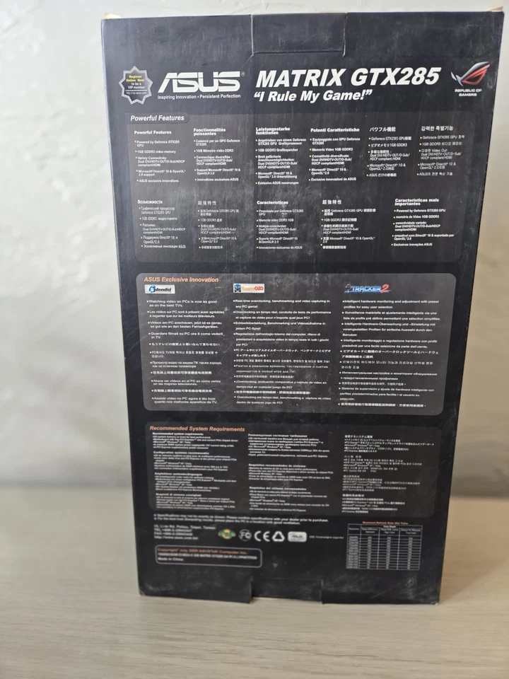 NEW Vintage Asus Matrix GTX285 Graphics Card "SEE PHOTOS DESCRIPTION" - Image 3 of 4