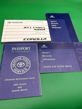 2003 Toyota Corolla Owners Manual With Free Shipping