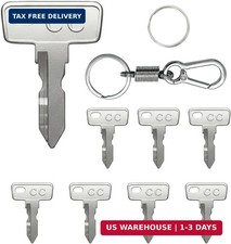 GCK03 Replacement Golf Cart Ignition Keys for Club Car 8 Pack Keychain Key