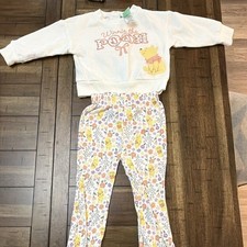 Disney Baby Winnie the Pooh 2pc Outfit Set Sweatshirt Floral Pants 12M