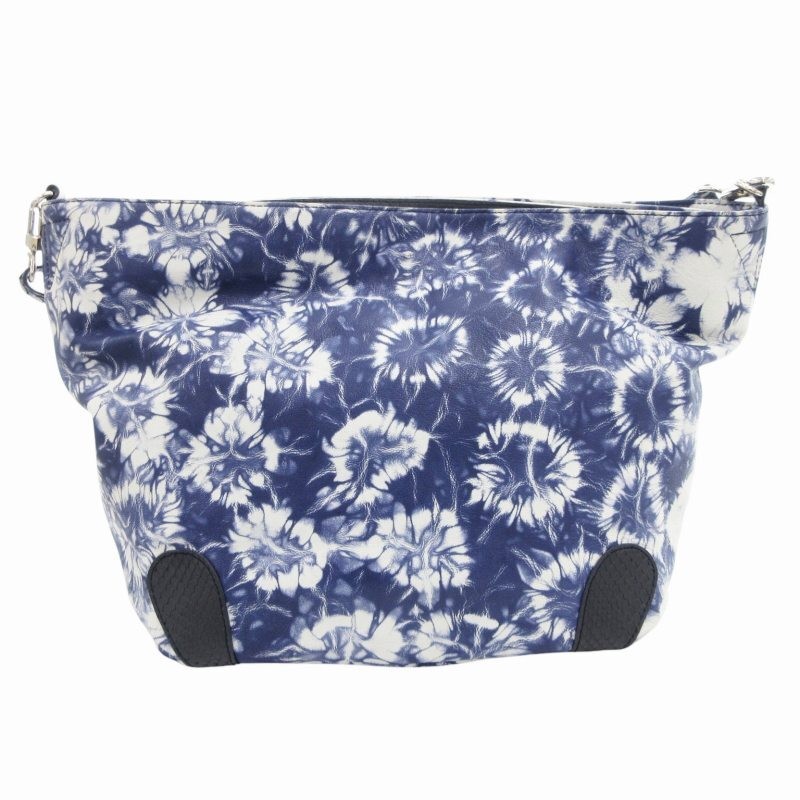 Blue PVC Python-Patterned Crossbody Bag Stylish U… - image 2