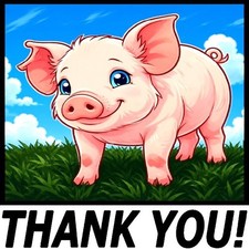 30 Custom Little Piggy Thank You Personalized Address Labels