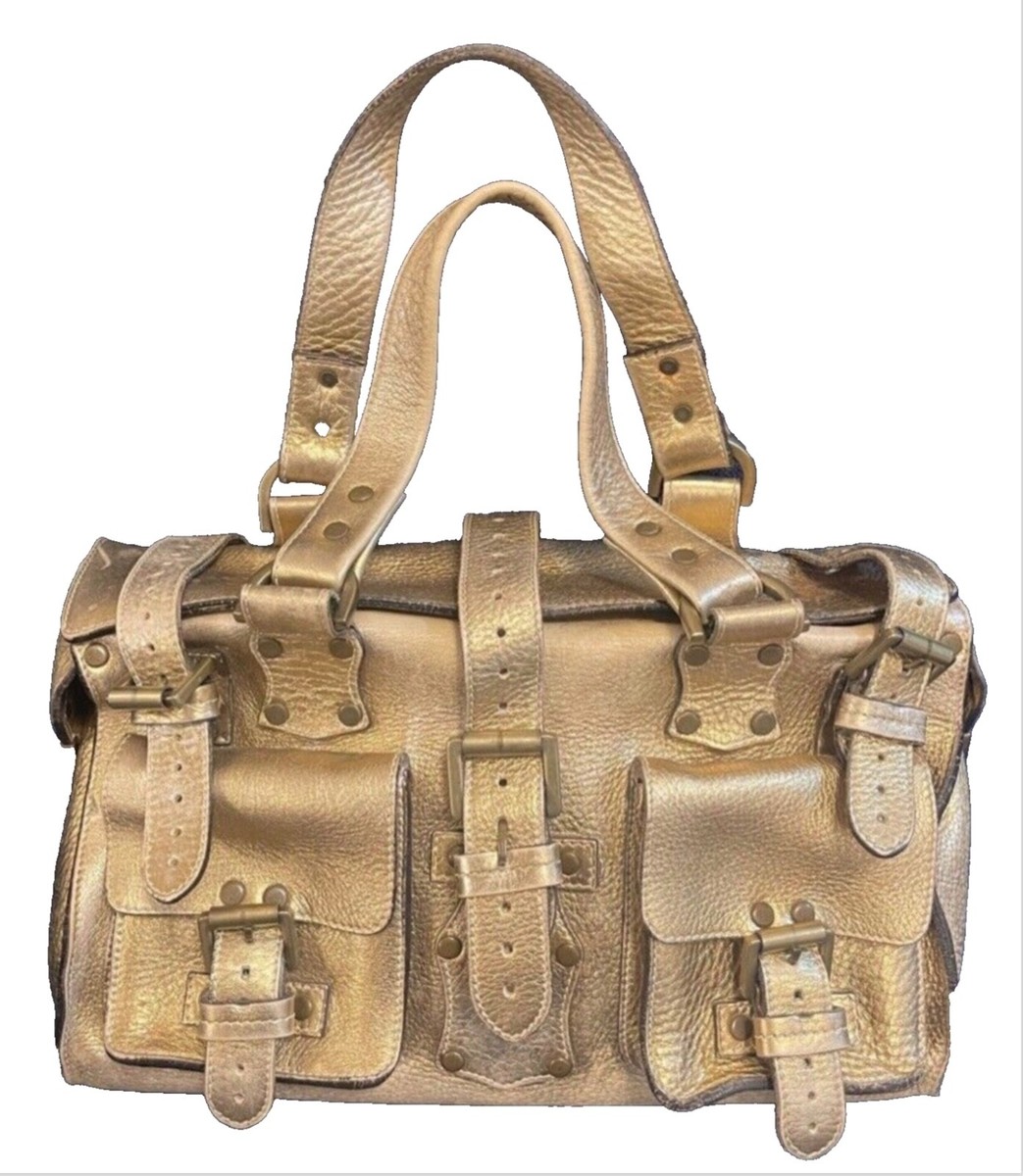 Mulberry Large Roxanne Satchel-True Vintage- Oak Gold Mulberry