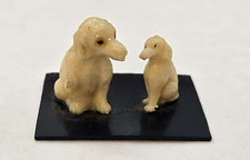 Vintage Miniature Doll House Plastic/Celluloid Dog's -Made In Japan