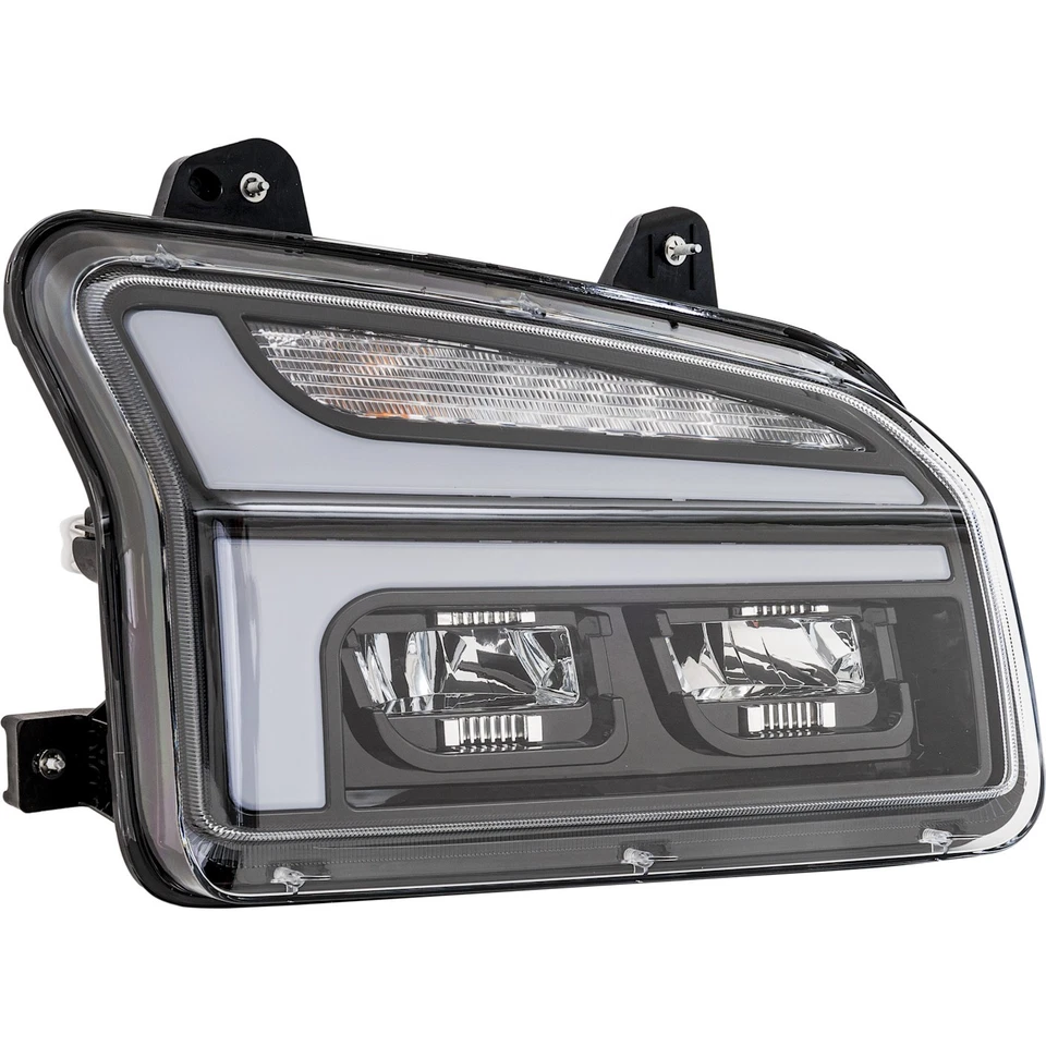 Driver & Passenger Side LED Headlights For Kenworth T880 2014-2022 Black Housing - Image 2 of 4