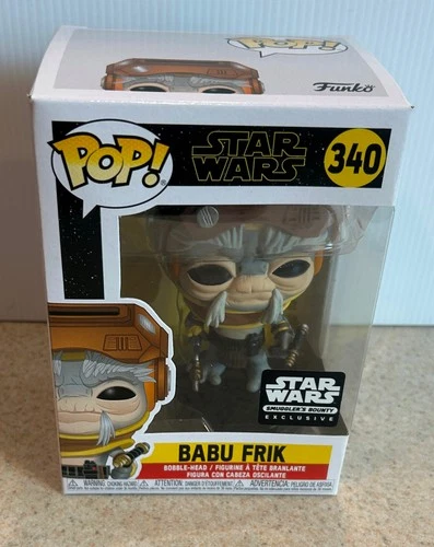 FUNKO POP VINYL #340 -- Star Wars Babu Frik -- Smugglers Bounty Exclusive