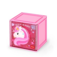 Legami - Cutie Cubes Desk Modular Box, Unicorn Theme, Desk Organizer, Storage Bo