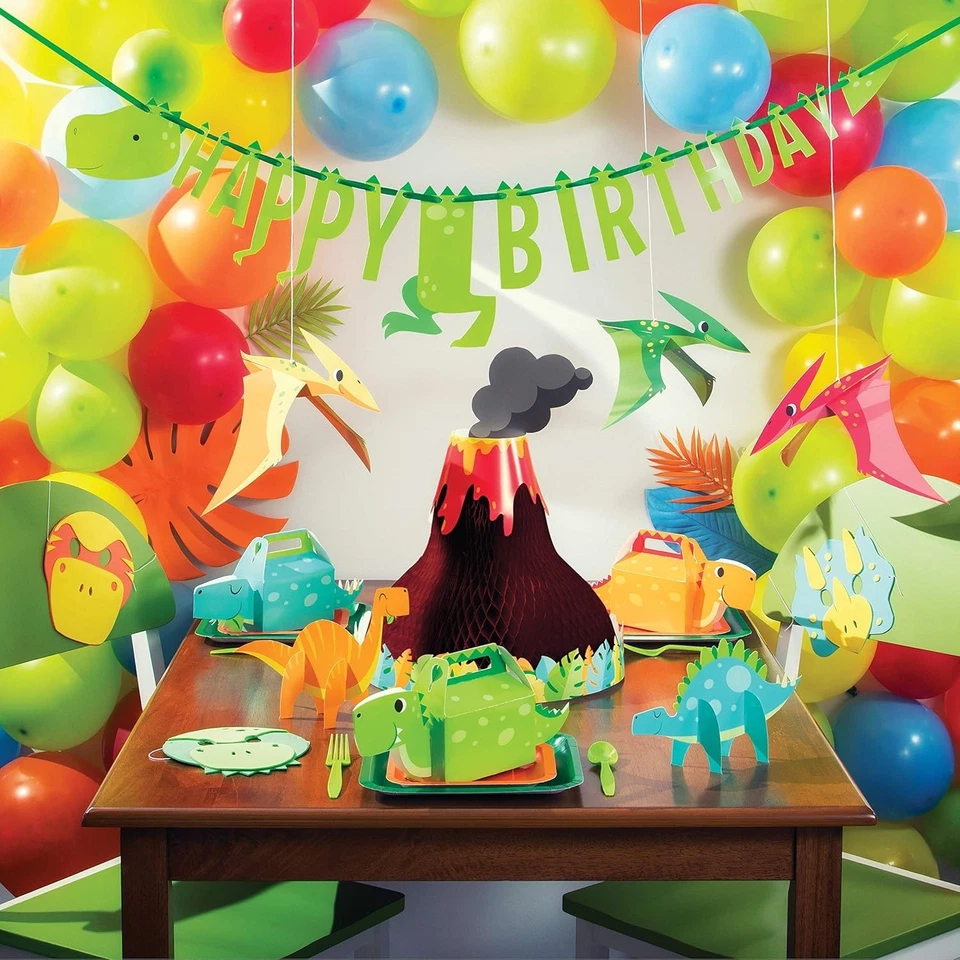 Creative Converting Dinosaur Banner 9"x 66" Birthday Party Decoration - Image 2 of 3