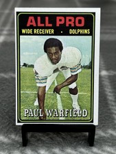 1974 Topps Football Paul Warfield All-Pro #128 Miami Dolphins HOF