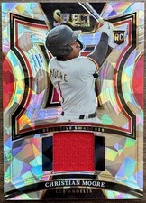 2025 Select Christian Moore SS-CM Silver Cracked Ice Jersey Patch RC