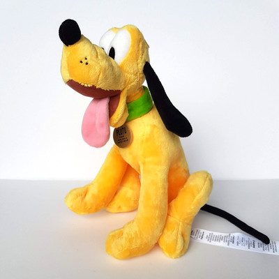 Disney SITTING PLUTO Mickey Mouse DOG Orange 25cm Plush Stuffed Animal Soft Toy