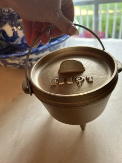 Lodge Cast Iron #5 Small Mini 5 Inch Dutch Oven Bean Pot Retired/RARE