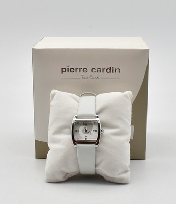 Pierre Cardin Montre Femme Carrée Bracelet Blanc French Square Damenuhr