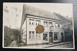 Postcard real photo bakery confectionery Mehrum Dinslaken Rhine Voerde Wesel Spremberg