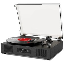 Vinyl Record Player Turntable with Built-in Stereo Speakers, Vintage 3-Speed