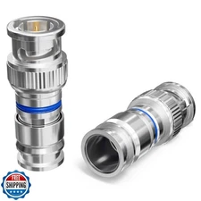 THE CIMPLE CO BNC Compression Connector for RG6 Coaxial Cable - Pack of 4 - S