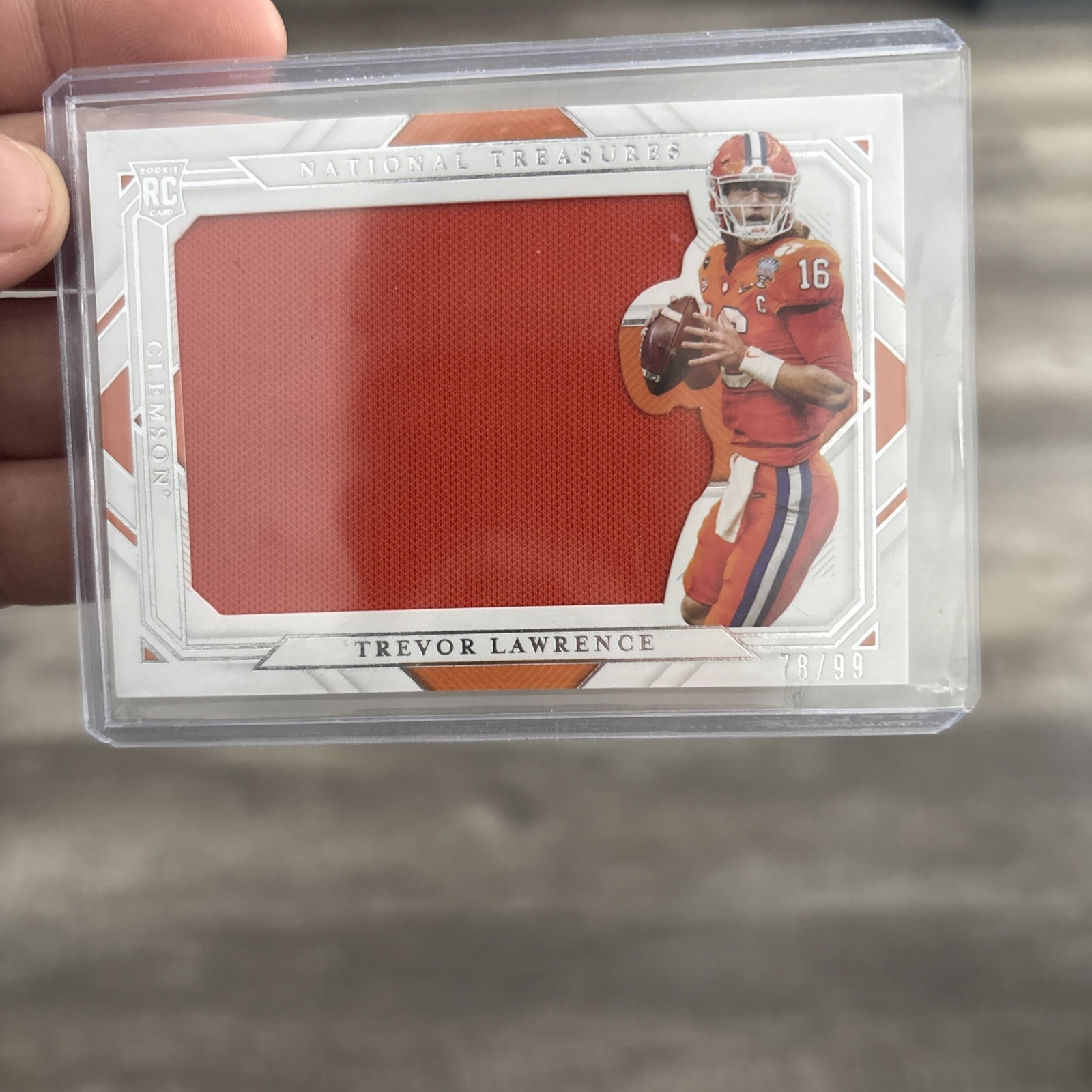 Trevor Lawrence Panini National Treasures Collegiate Rookie Silhouettes Memorabilia #RS1 Base