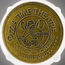 1980 Chuck E Cheese Ogden Utah Pizza Time Theatre Token 25mm