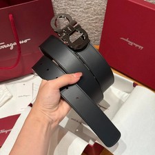 Salvatore Ferragamo Reversible Leather Belt Gancini Buckle NEW