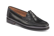 NIB G.H. BASS Womens Whitney Weejuns Leather Loafers Shoes Black 5.5M 195