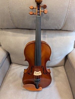 DZ Strad Modell 400 Violine 4/4 volle Größe - 2 Bögen, Koffer, Kolophonium und Schulterstütze