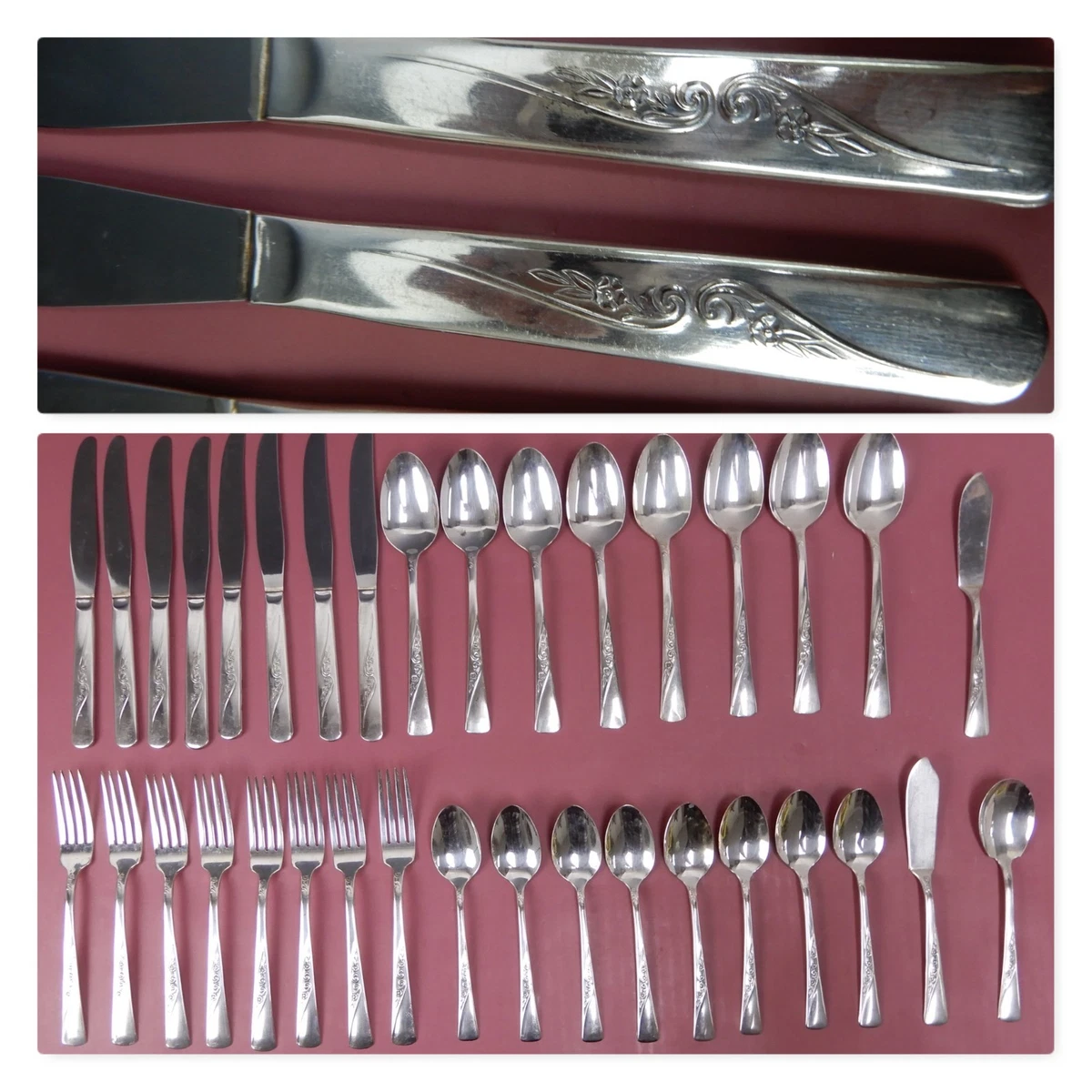 International Silver Flatware-Place Setting Antique US Silver