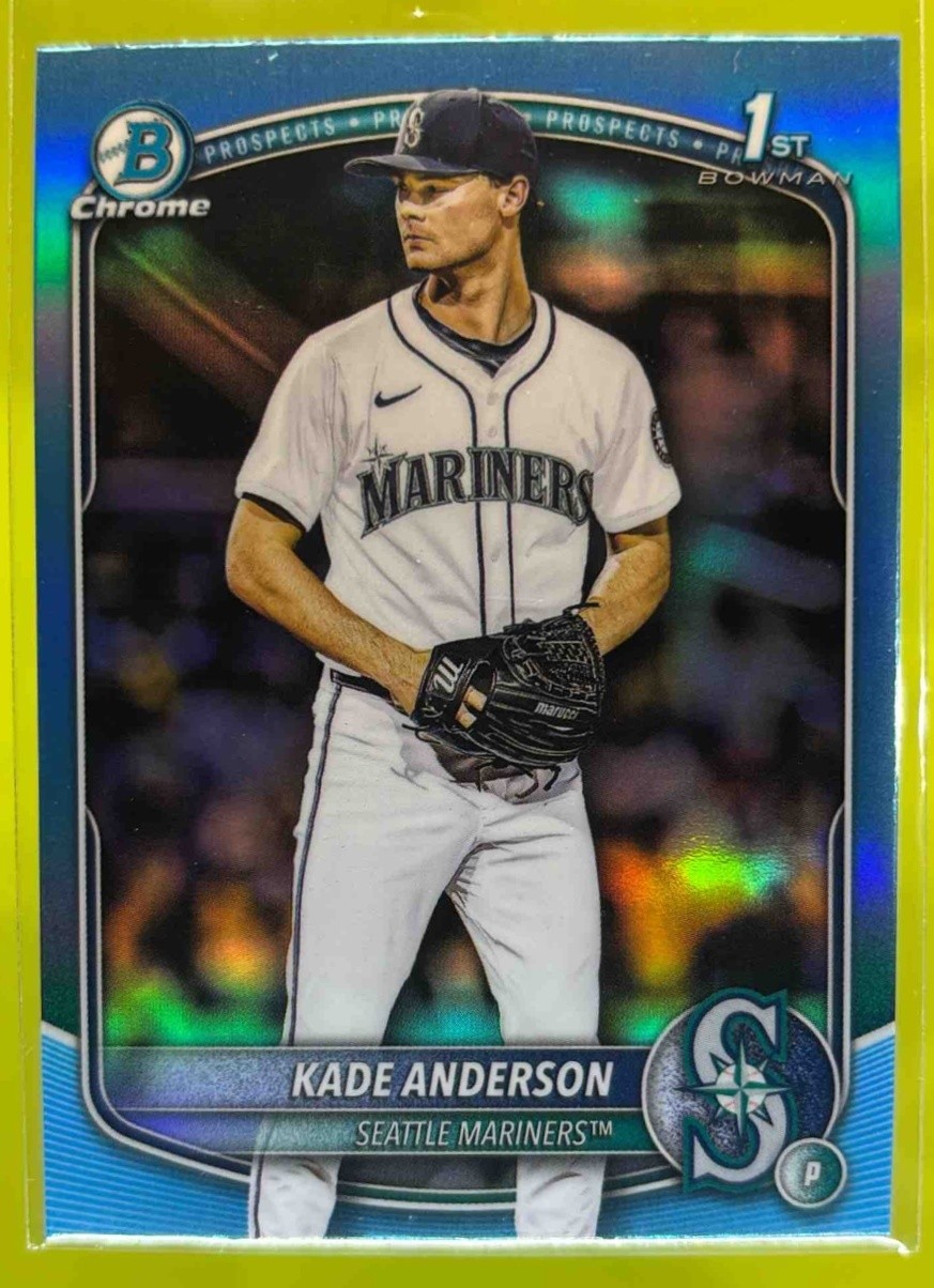 2025 Bowman Draft Kade Anderson Chrome Sky Blue Refractor #BDC-3 1st Seattle