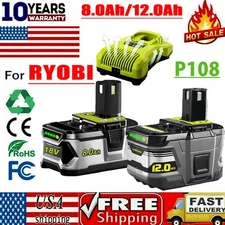 For RYOBI 18V Battery One Plus 12000mah High Capacity Lithium Battery / Charger