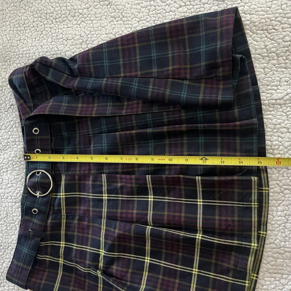 Minifalda plisada a cuadros casi famosa talla M colegiala despistada punk grunge Foto 4 de 4