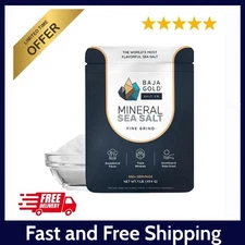 Baja Gold Mineral Sea Salt, Fine Grind, 1 Lb. Bag, Free Shipping! New!!!