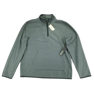 Lazer Mens Polar Fleece 1/4-Zip Pullover Sweater Gray M
