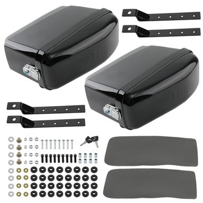 HOT/Hard Saddlebags Motorcycle Trunk Luggage Side Box For Suzuki Kawasaki Victor