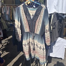 Anthropologie Fleuret Dress Blue M