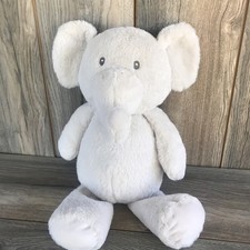 KellyToy Baby Gray Elephant Rattle Soft Plush Stuffed Toy Lovey Crinkle 18" EUC