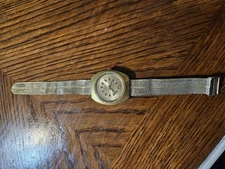 Vintage Men's Lucien Piccard Gold-tone Wristwatch Not Currently Working