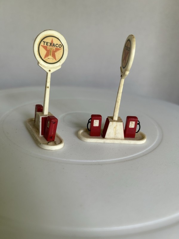 Aurora Texaco Gas Station Pump Islands SET OF 2