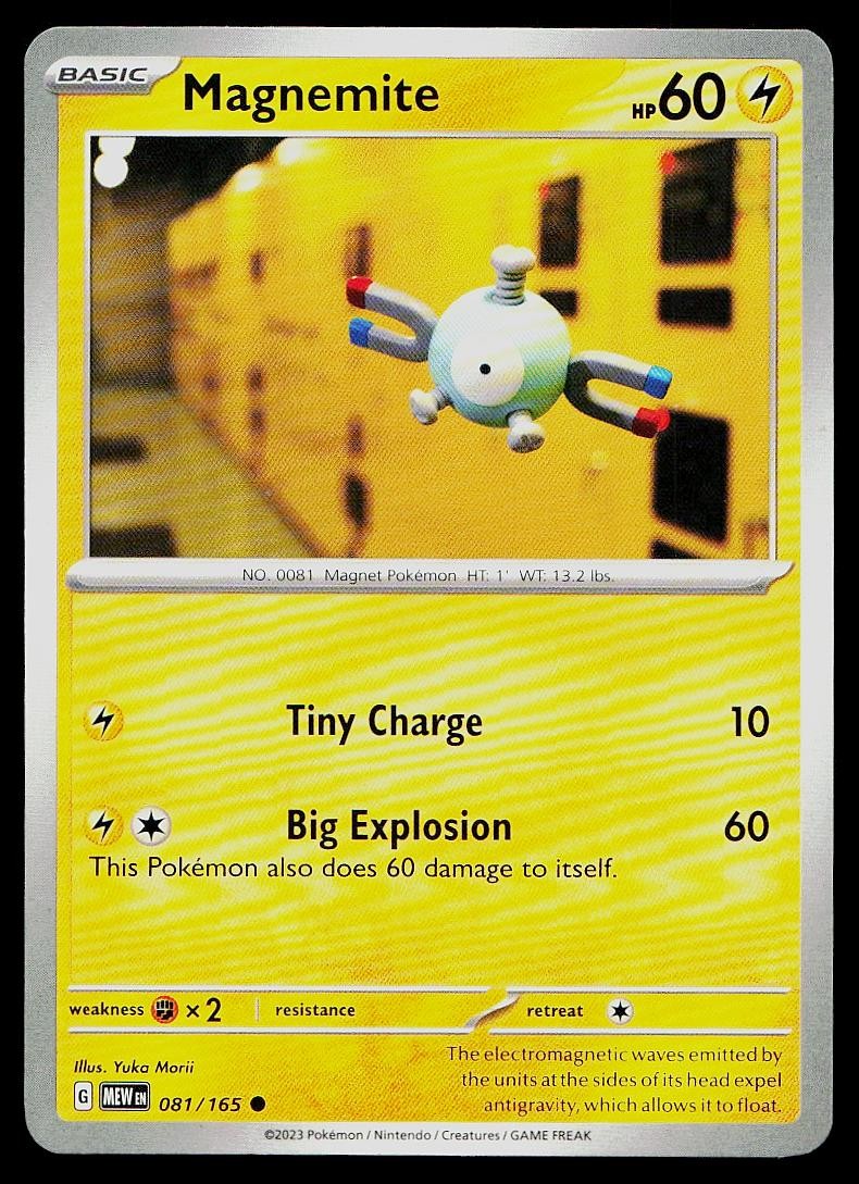 Pokemon Card 151 Magnemite 081/165 Common