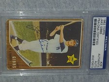 PSA/DNA 1962 Topps Jake Gibbs #281 Certified Authentic Auto Rookie RC