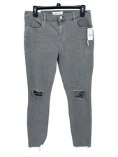 Pacsun Jeans Womens 28 Gray Perfect Fit Ankle Jegging Distressed Grunge Stretch