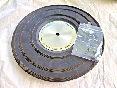 Vintage Garrard Synchro-Lab 95B Parts: Platter (2 pc) Plus Mat and Center Disc
