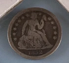 1852 Seated Liberty Silver Dime