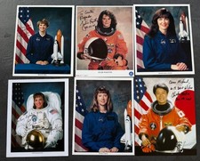 Space Shuttle female astronauts - 6 hand signed NASA 8x10 portraits - 15262