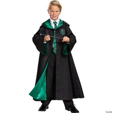 Harry Potter Slytherin Robe Prestige Children's Costume Accessory, Black 