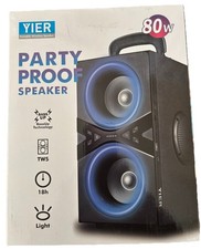 Yier Party Proof Speakers Wireless - 80W- Bass Up Technology-18 Hours Playtime