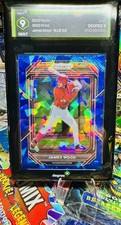 🔥2023 Panini Prizm - James Wood #47 Blue Ice Prizm (RC) Degree 9 Mint🔥