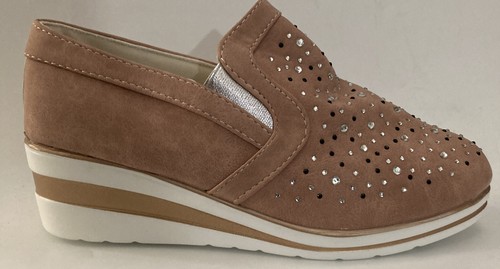 Rosy Damen-Sneaker rosa Strass Keilabsatz Größe 8 M US