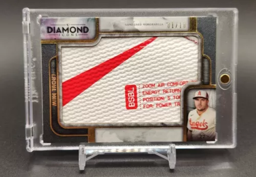 2023 Topps Diamond Icons Preeminent Pieces Relic Mike Trout NIKE AIR JUMBO SP/10