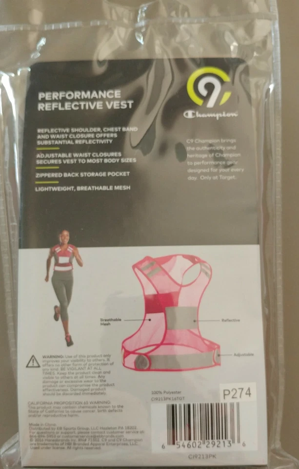 Champion Performance 反光背心-粉色-OSFM-全新 — 第 2/2 张图片